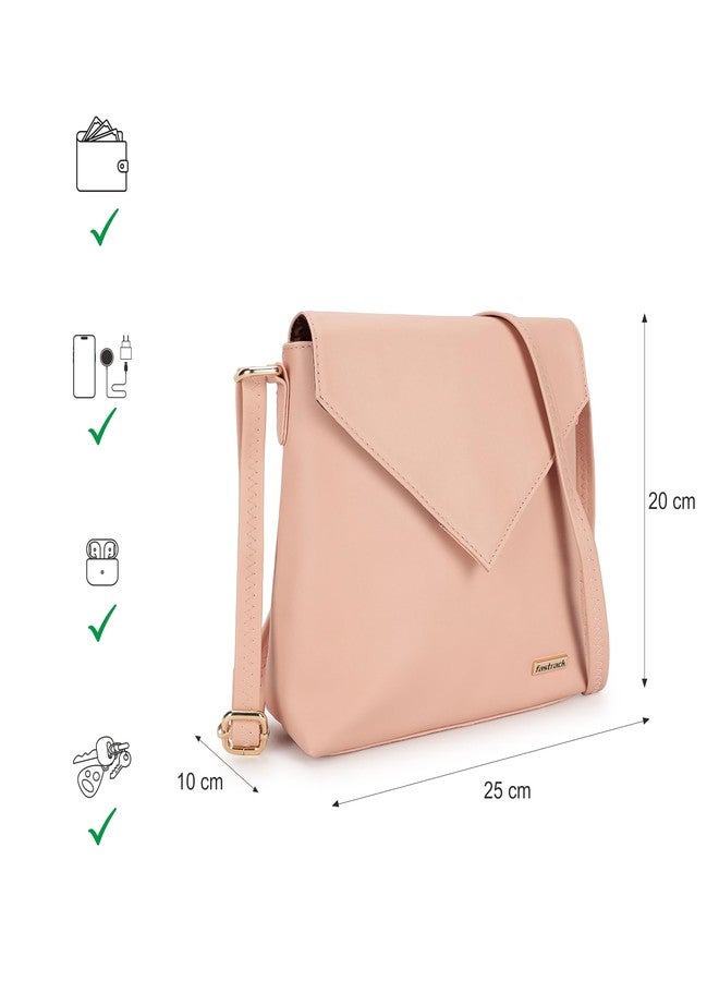 fastrack Pink Fastrack Envelope Sling Bag For Girls - Image 4